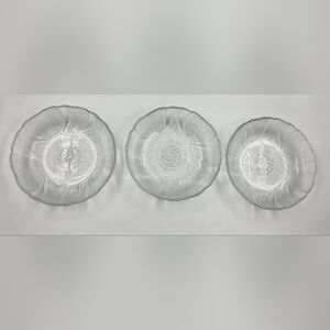 🍽Vintage Luminarc France FLEUR Glass Bowls - Set of 6, 14.5 cm
